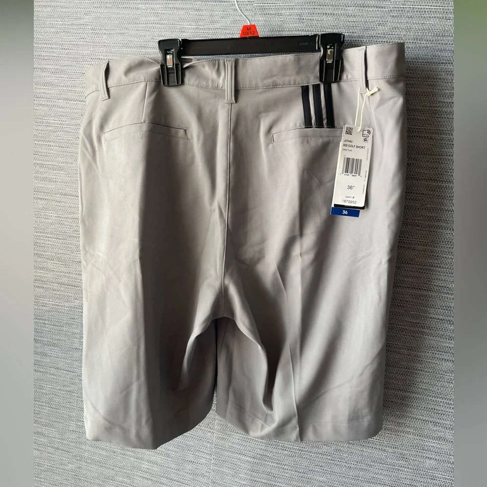 adidas Men’s Light Gray Athletic Golf Shorts - Picture 3 of 5